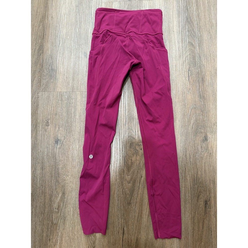 Lululemon Fast Free 7/8 Cropped Tight II Non Reflective Nulux 25" Pink Size 2